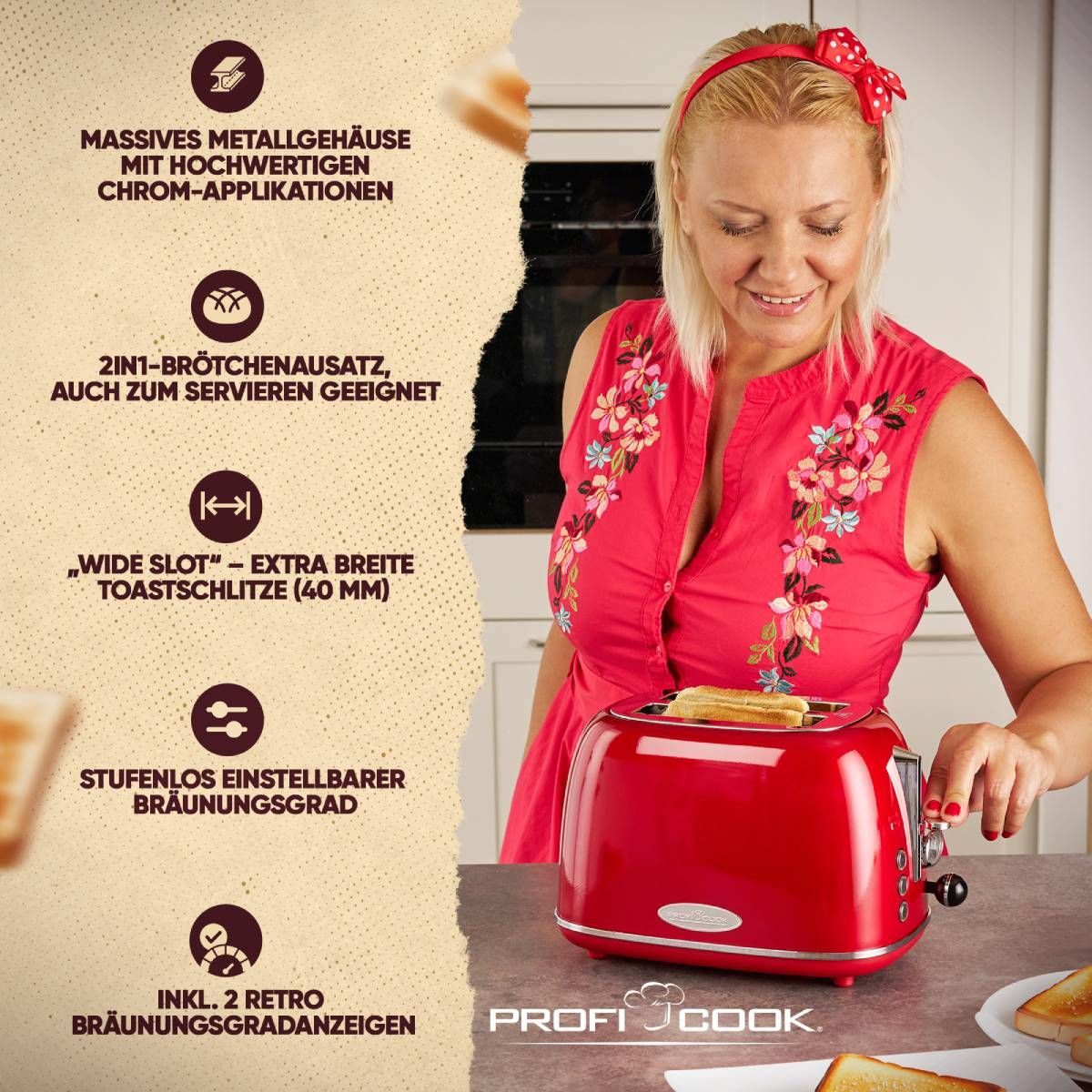 Тостер Proficook PC-TA 1193 rot