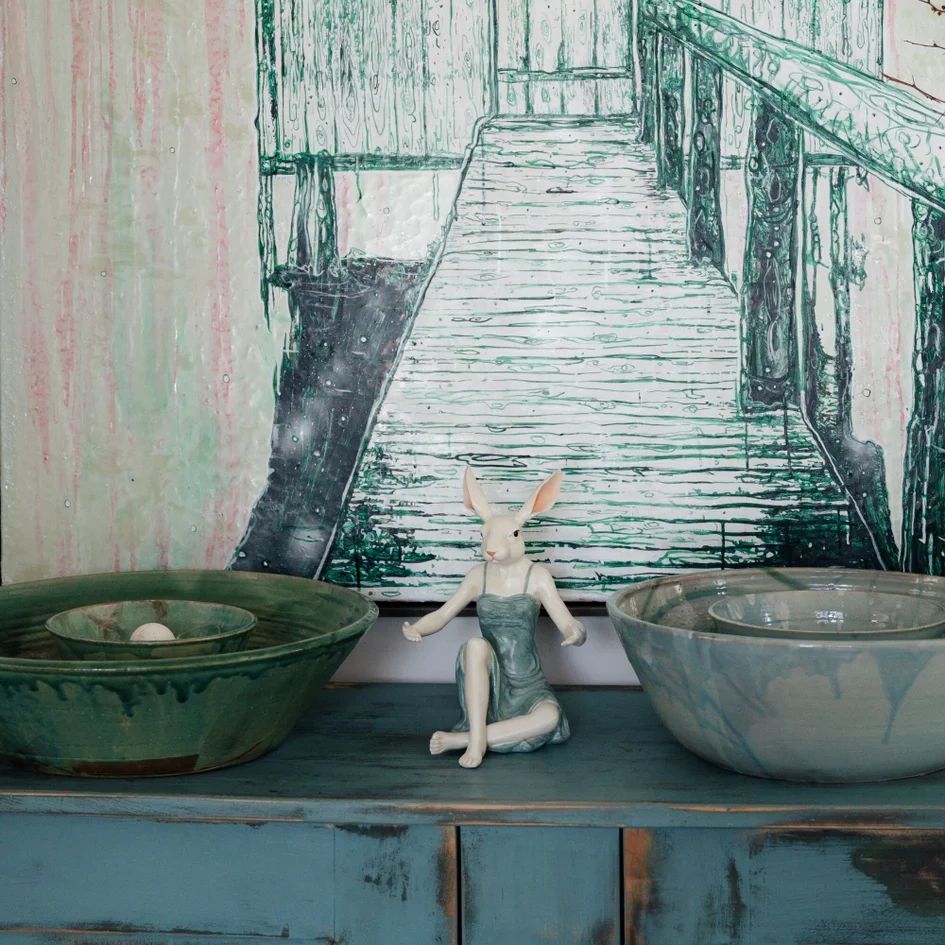 Мелочница KARE Deko Figur Lady Rabbit Tray 56920