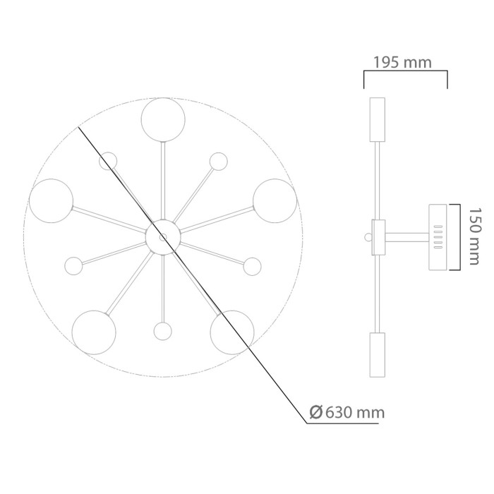 Потолочный светильник De Markt Galaxy Ceiling Lamp 632016705