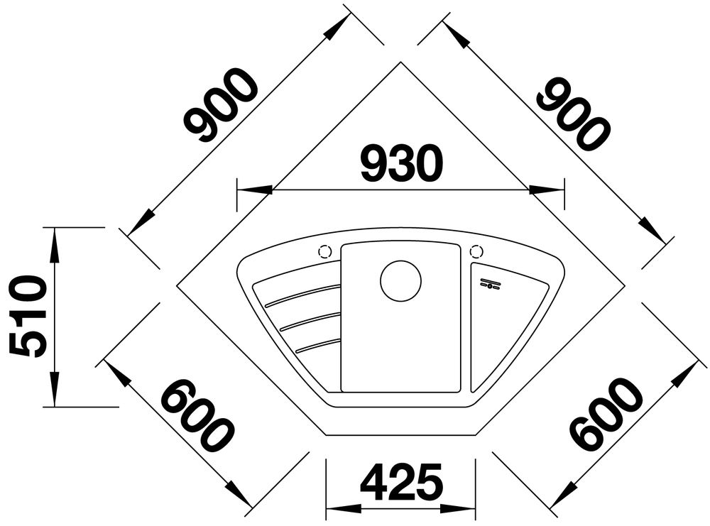 Кухонная мойка Blanco Zia 9E Silgranit White 514758