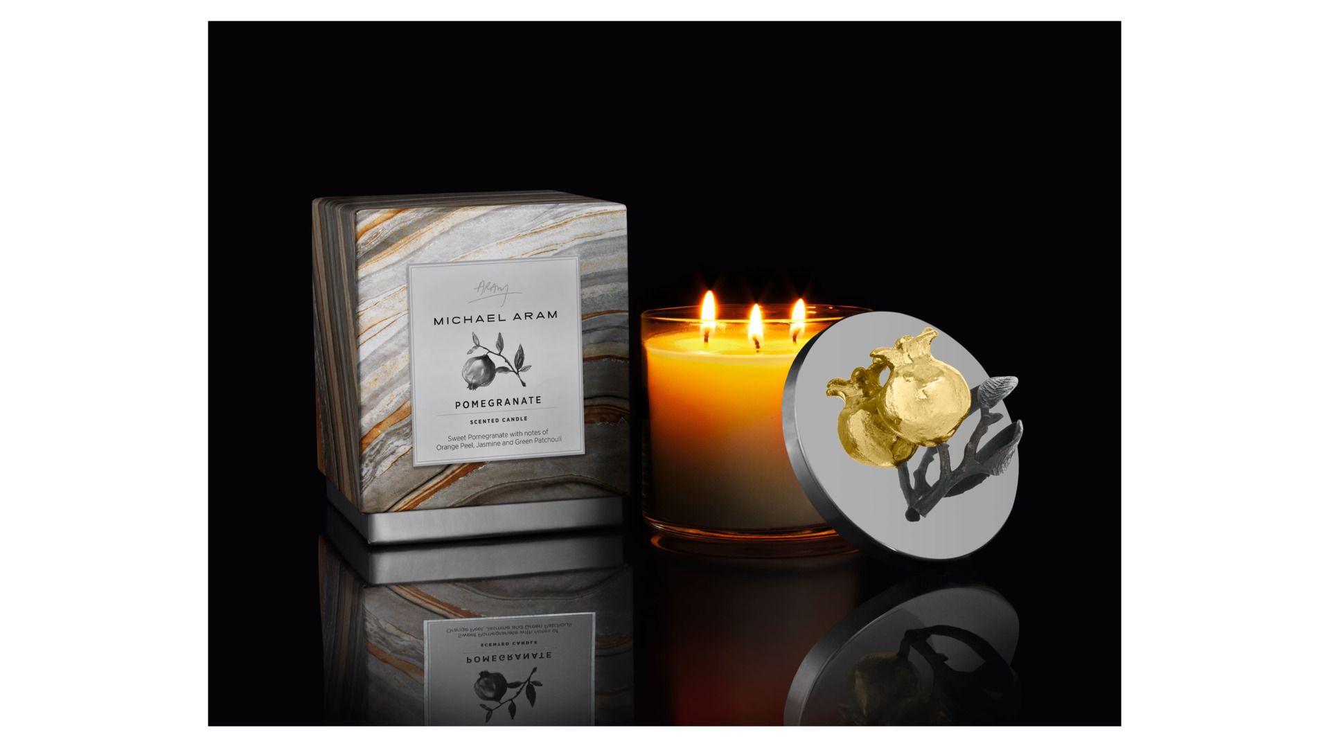 Свеча Michael Aram Pomegranate Gold Candle 160720