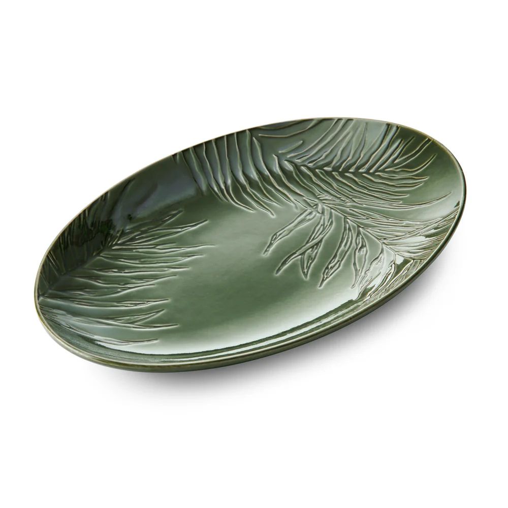 Блюдо сервировочное KitchenCraft Mikasa Jardin Green Oval Serving Platter MKJDSRVPLATOV