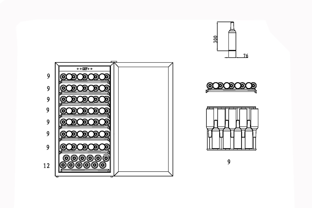 Винный шкаф Caso WineSafe 75