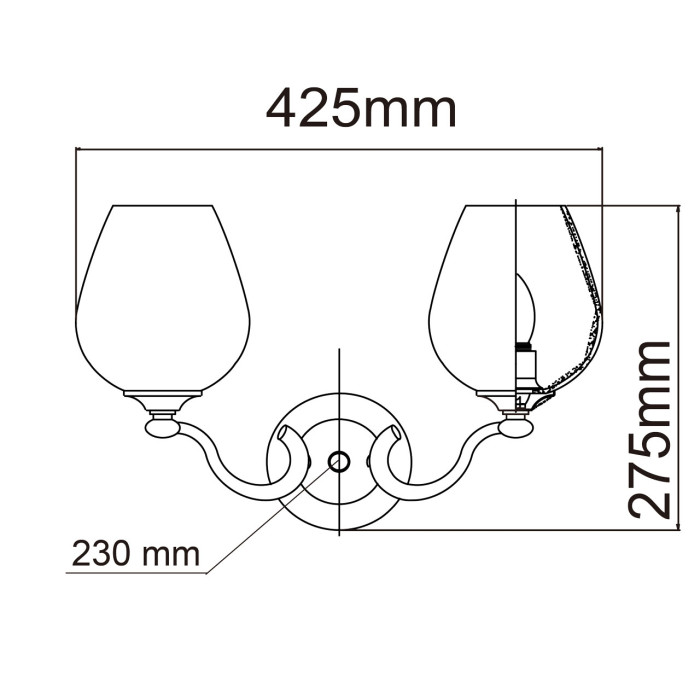 Бра Chiaro Palermo Wall Lamp 386026602