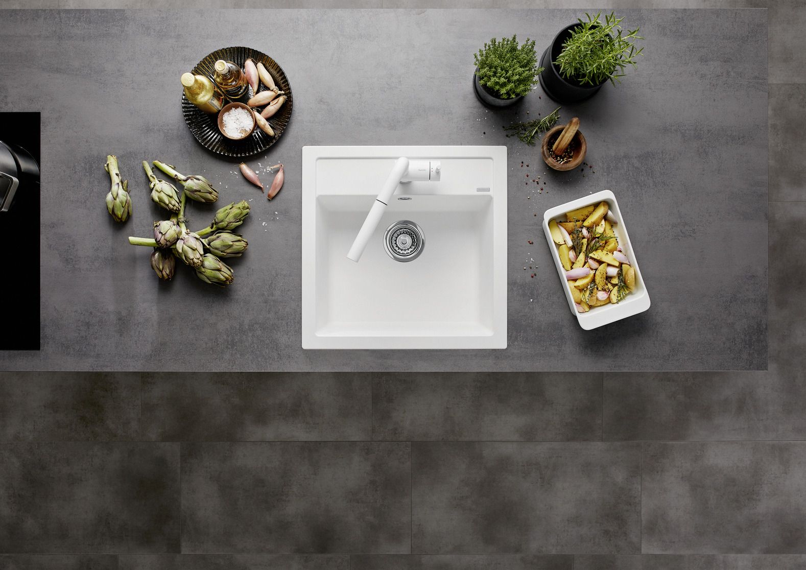 Кухонная мойка Blanco Dalago 5 Silgranit Black 525871