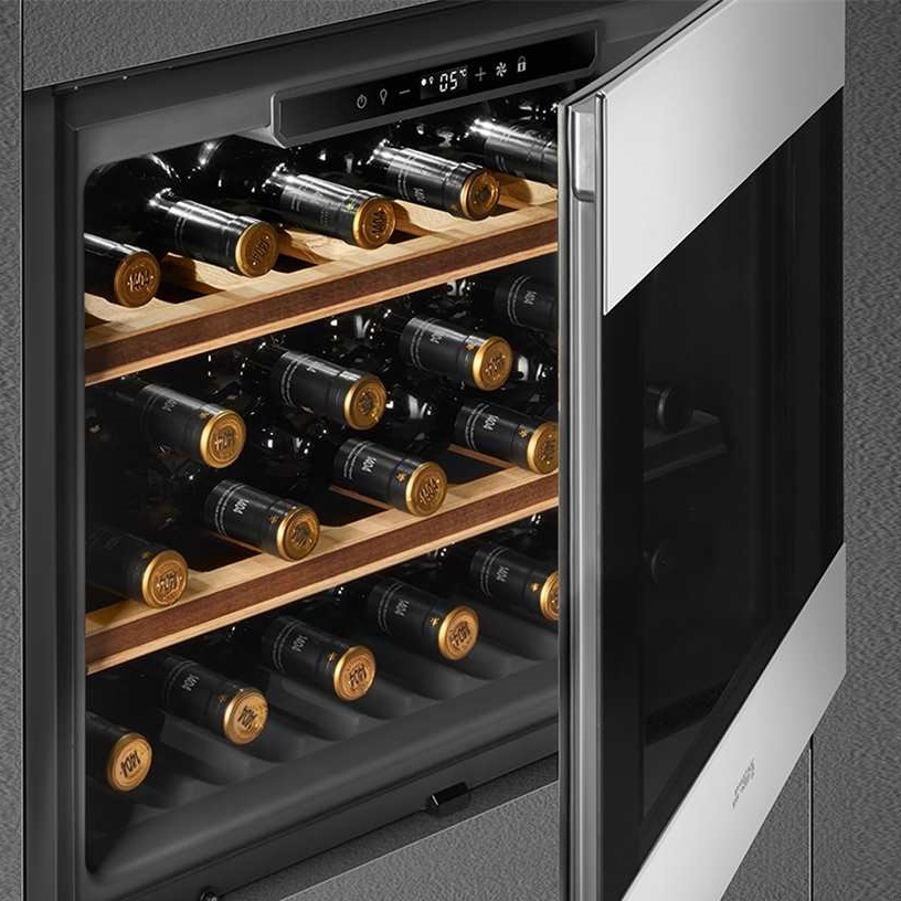 Встраиваемый винный шкаф SMEG CVI321X3