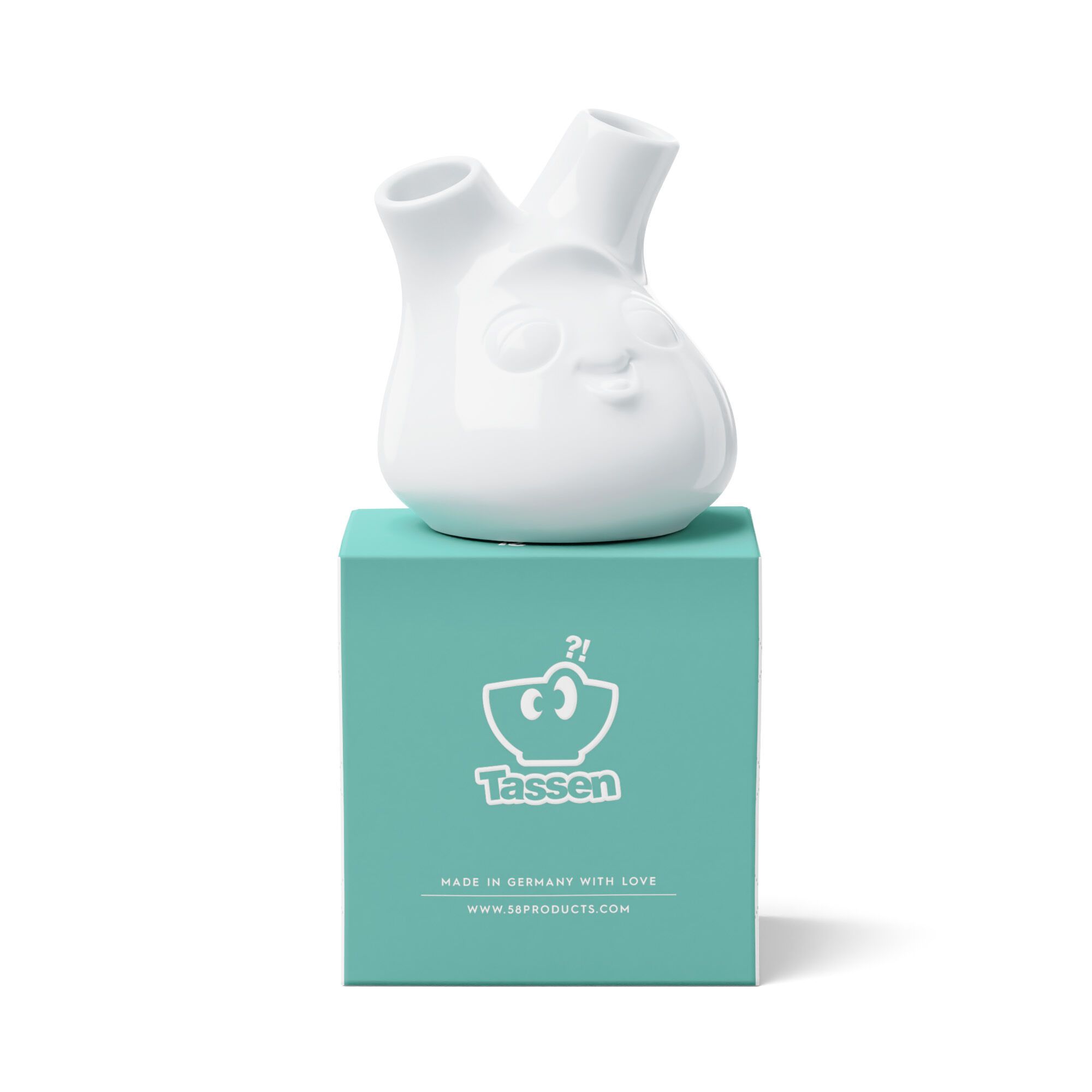 Ваза Tassen Small Vase Cheeky (2 outlets) white 01.94.01