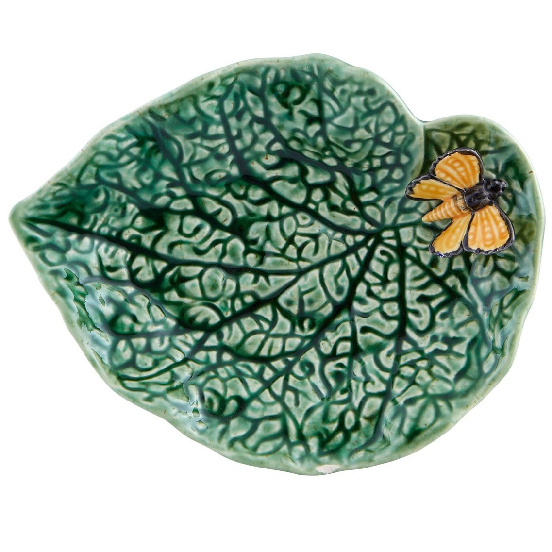 Блюдо Bordallo Pinheiro Countryside Leaf Begonia with Butterfly 65024054