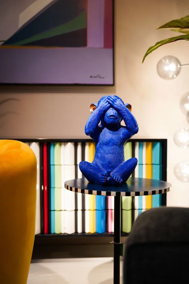 Копилка KARE Spardose Monkey Mizaru Blau 60792