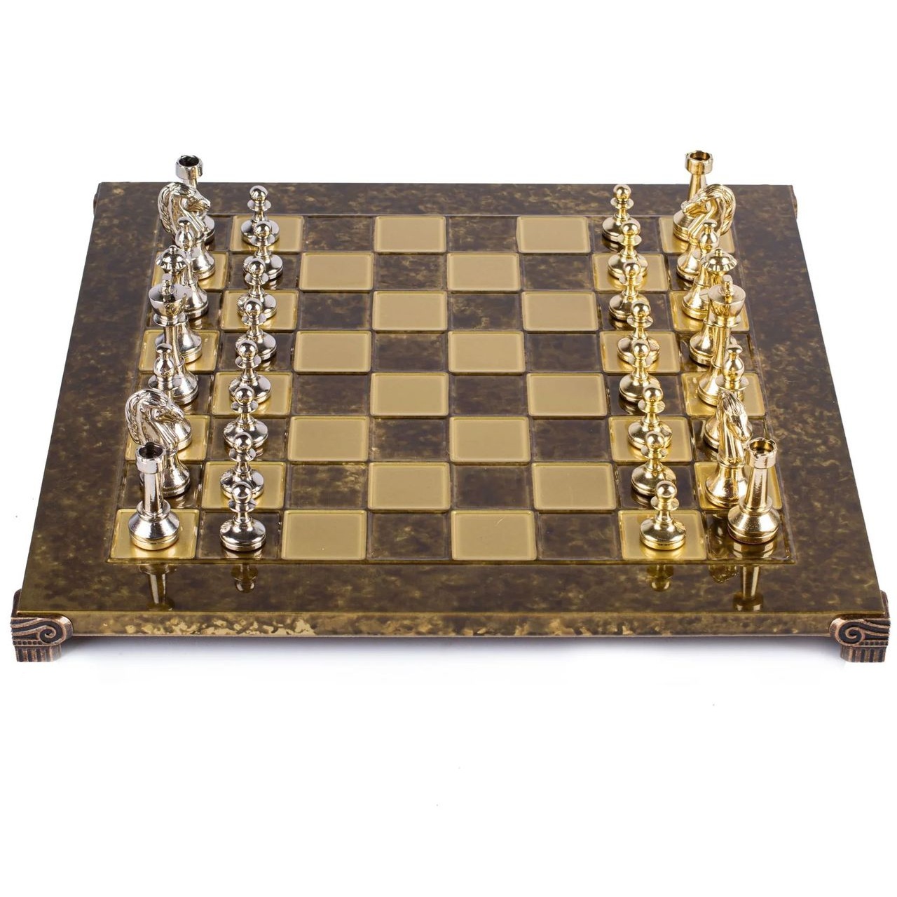 Шахматы Manopoulos Classic Metal Staunton Chess Set S34BRO