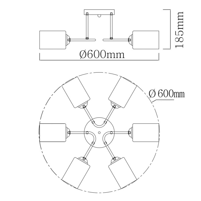 Люстра потолочная De City Olympia Ceiling Chandelier 106010506