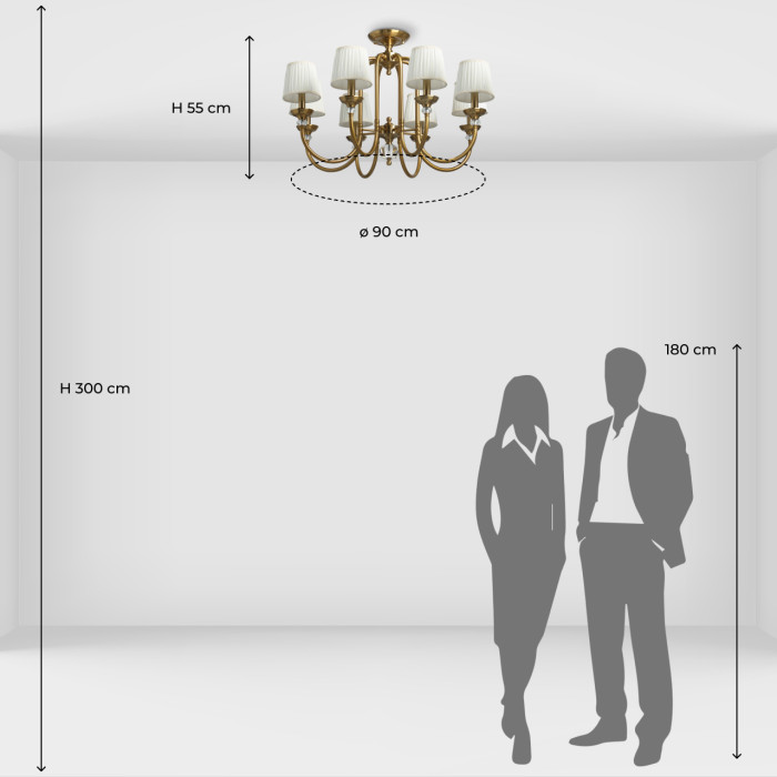 Люстра потолочная Chiaro Sylvia Ceiling Chandelier 404010508