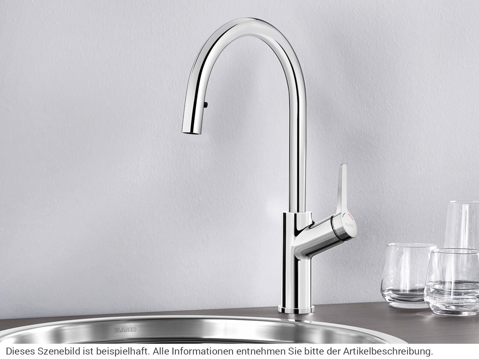 Кухонный смеситель Blanco Carena-S Galvanic Chrome 520767