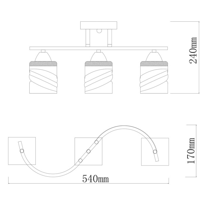 Потолочный светильник De City Tetro Ceiling Lamp 673017003