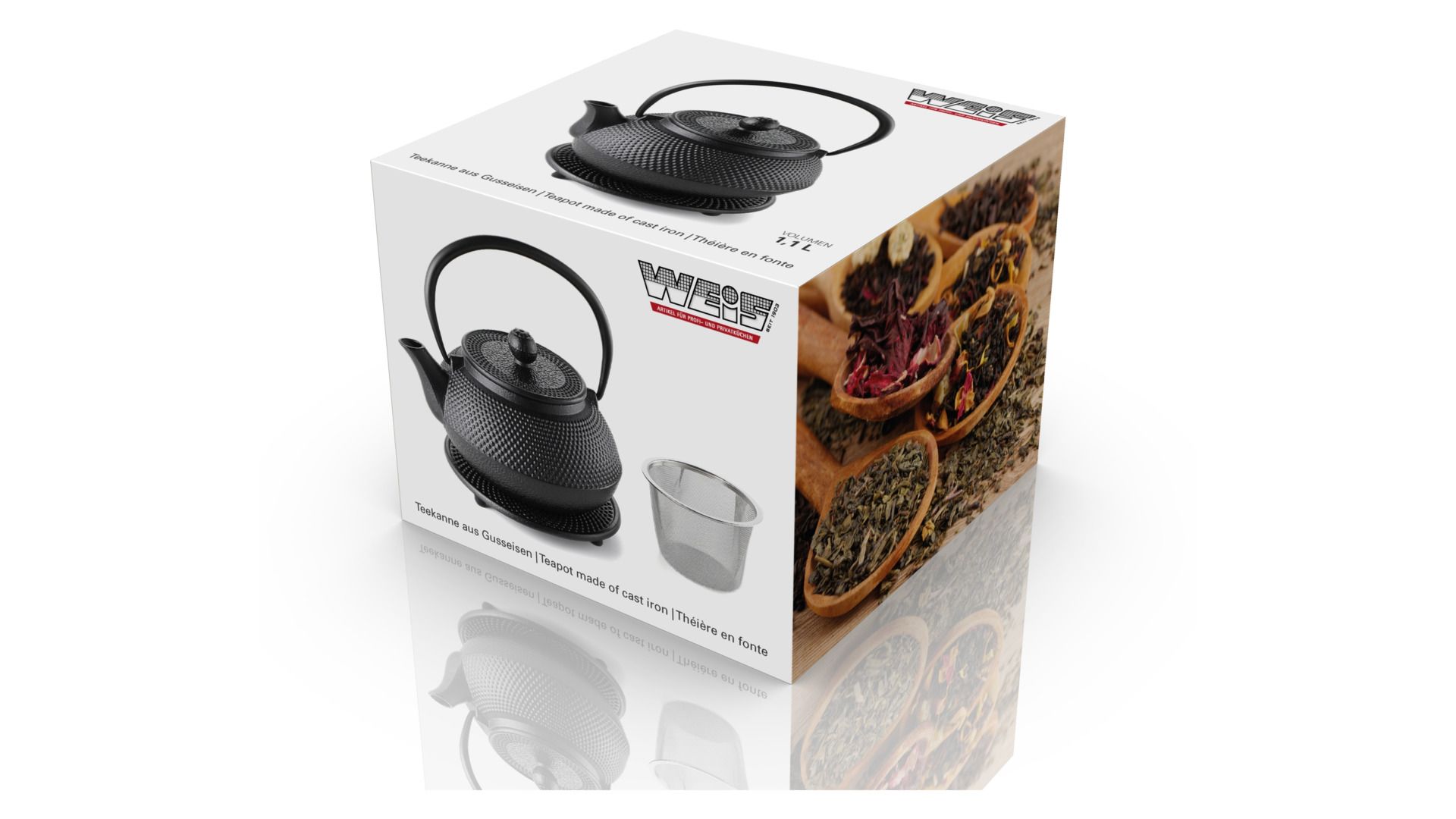 Чайник заварочный Weis Teekanne Gusseisen + Untersetzer 17944