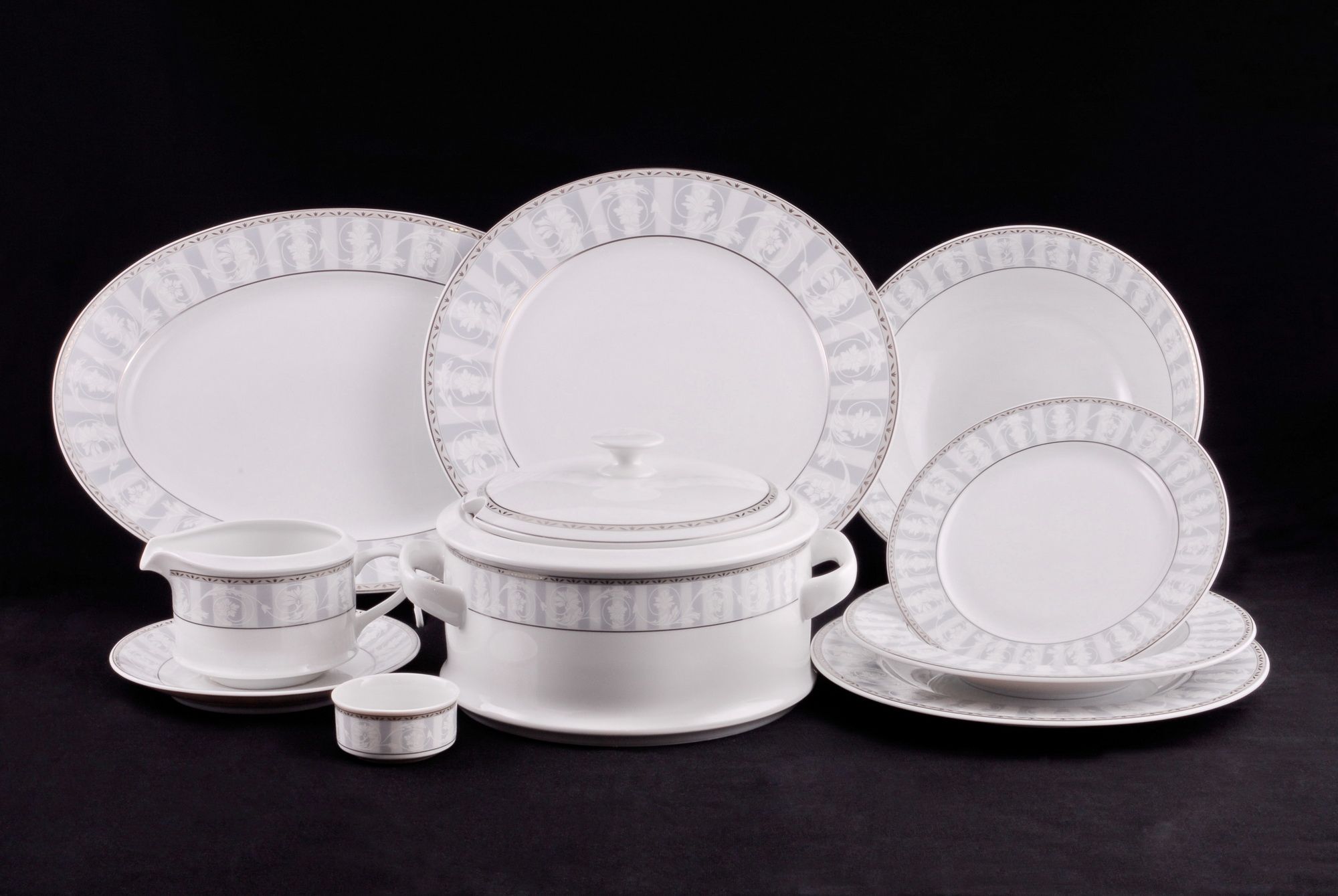 Обеденный сервиз Leander Sabina Šedý Ornament 02162021-1013