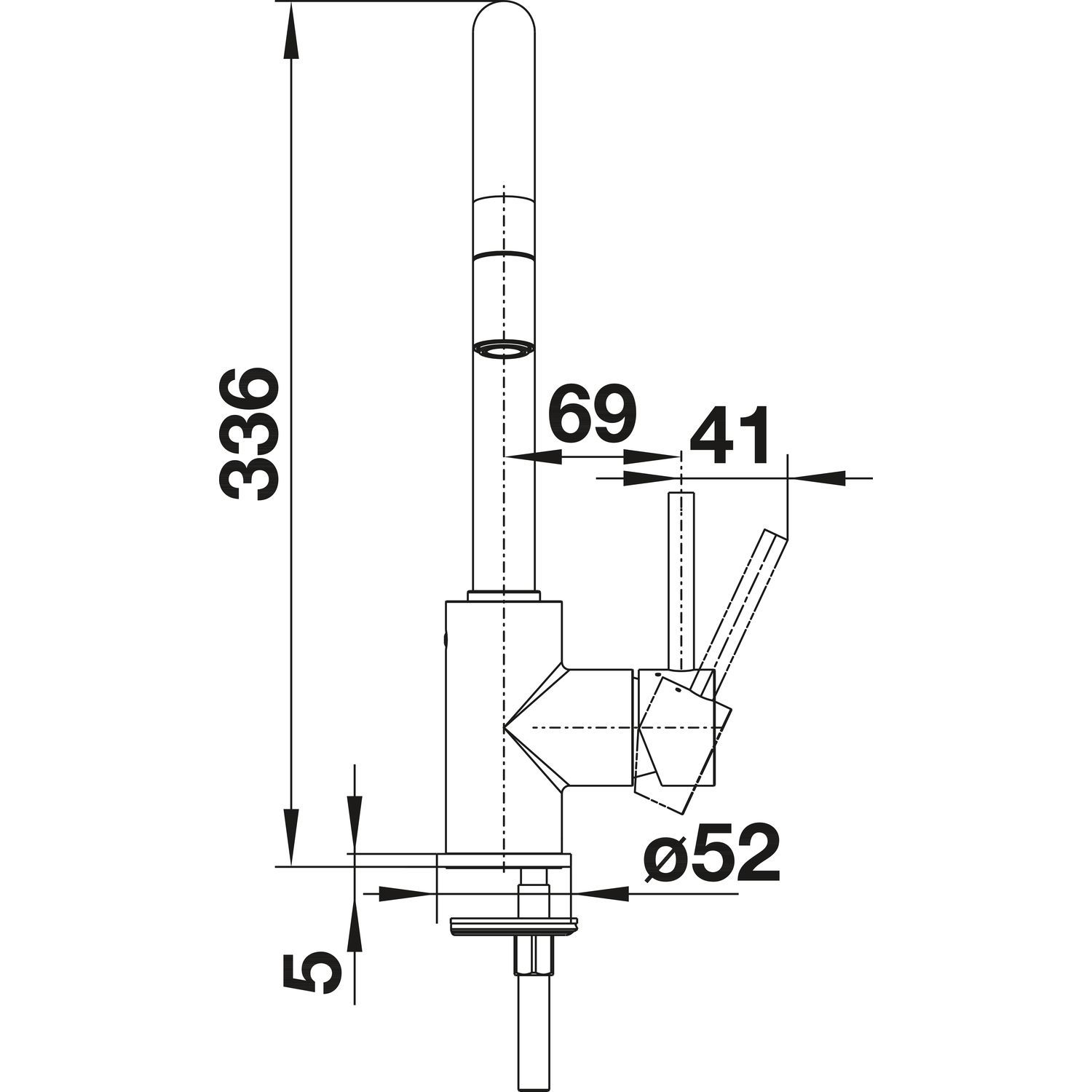 Кухонный смеситель Blanco Mida-S Black Matt 526653