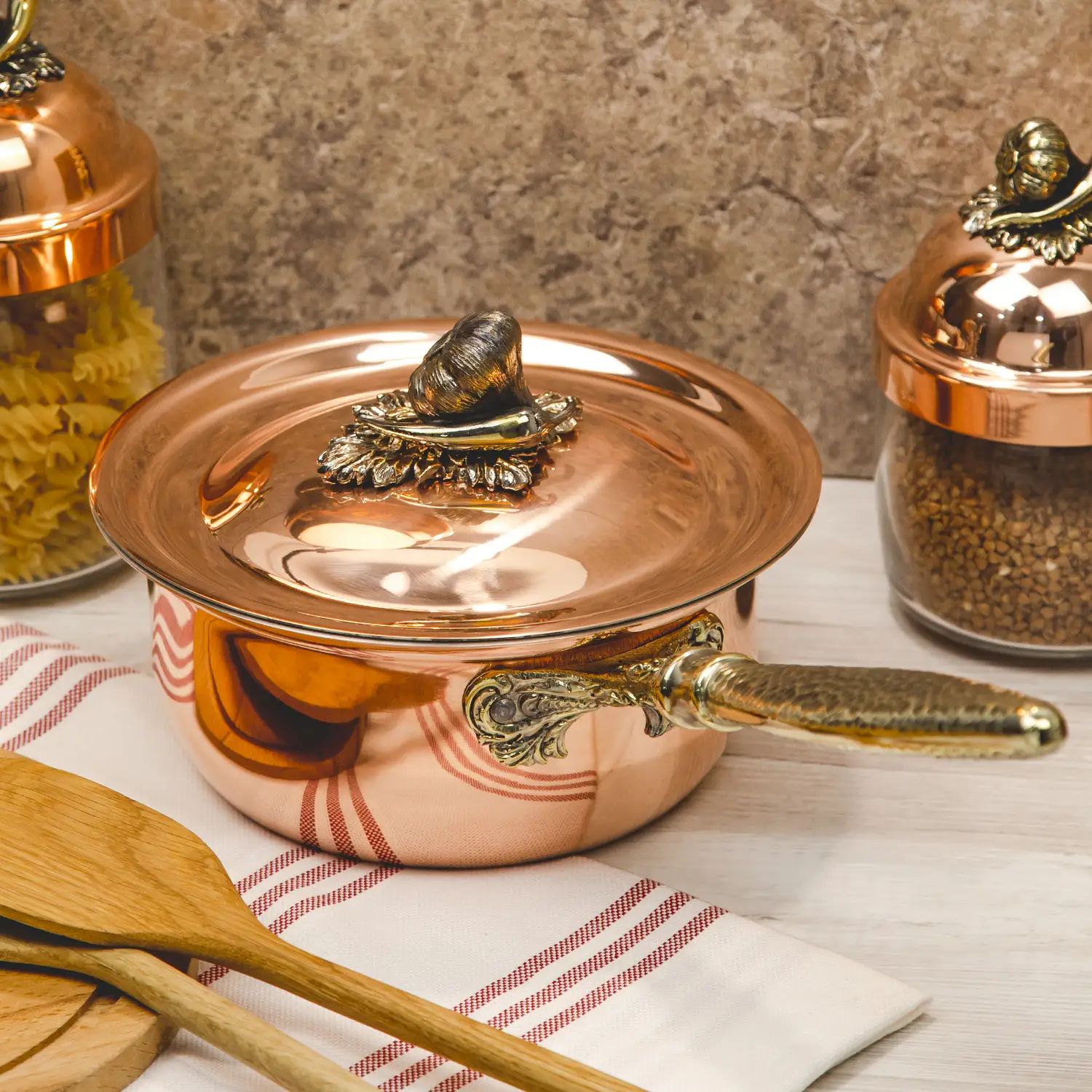 Ковш с крышкой Кольчугинский Мельхиор KM111801