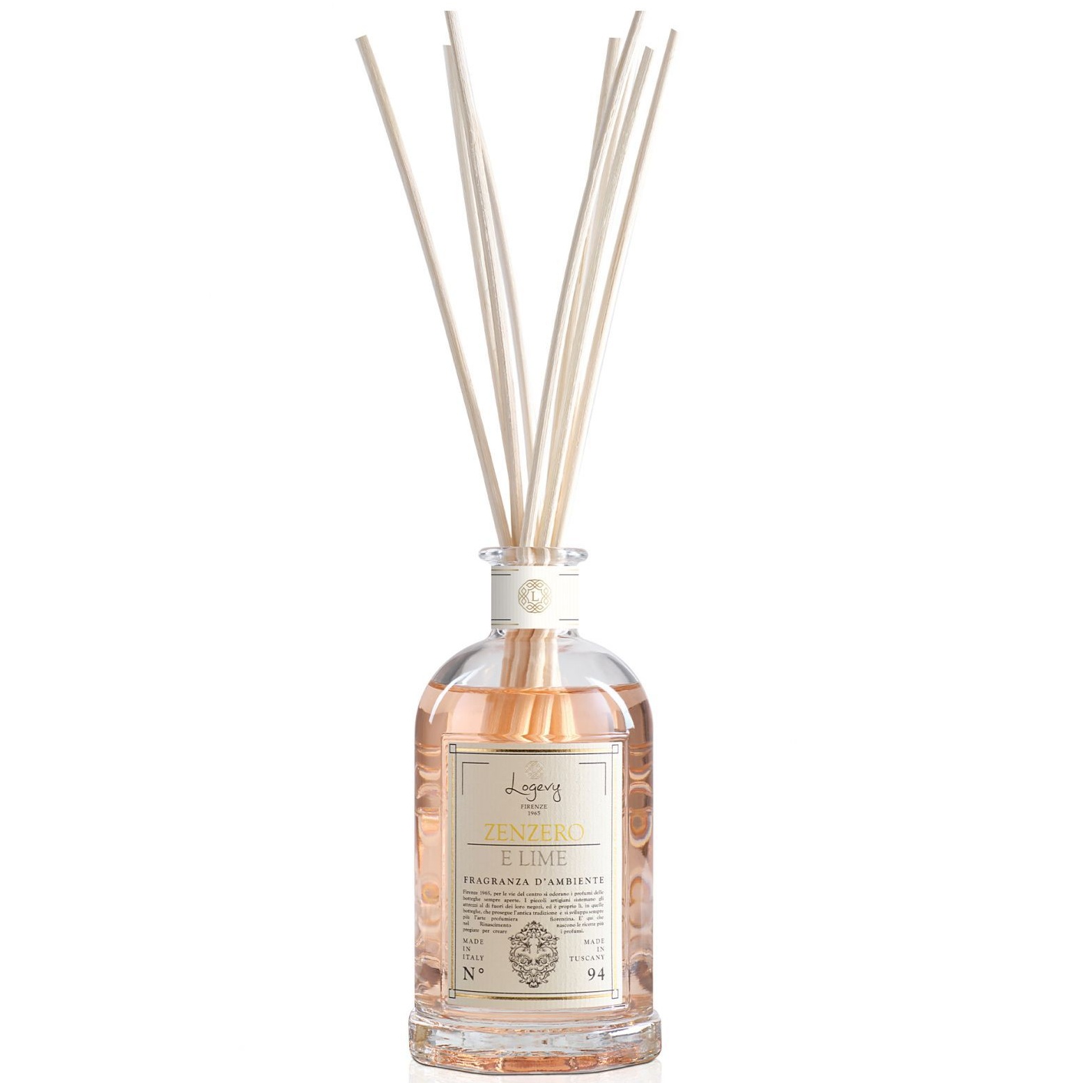 Ароматический диффузор Logevy Firenze 1965 Zenzero e Lime Fragranza d'Ambiente LOG0214