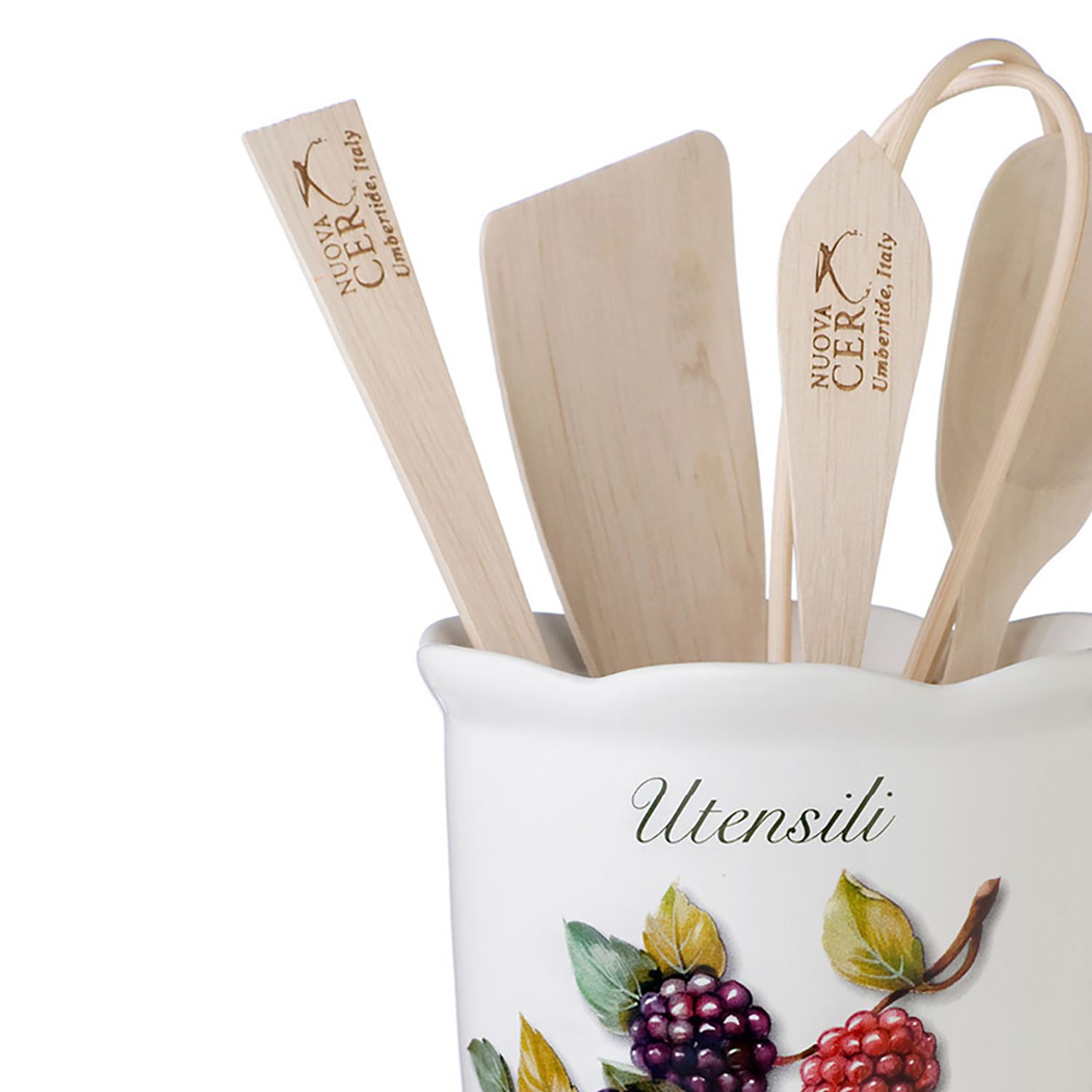 Подставка для столовых приборов Nuova Cer Frutti di Bosco Barattolo portautensili 7372-FBO