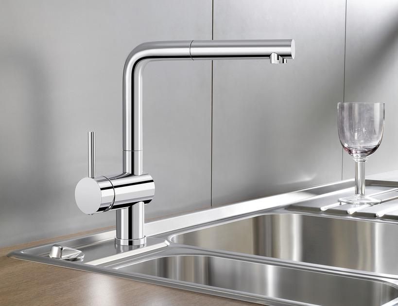 Кухонный смеситель Blanco Linus-S Stainless Steel 517184