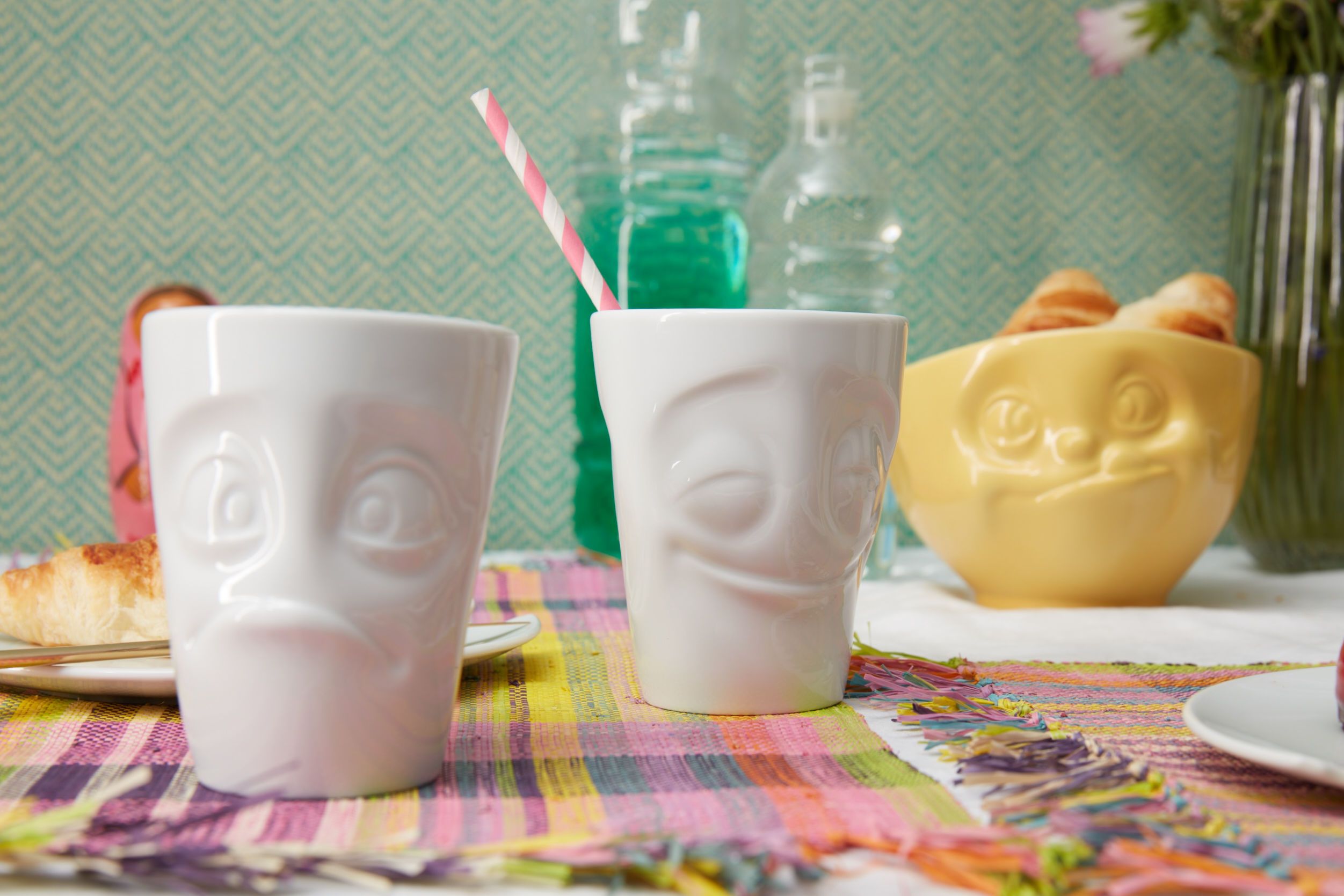 Кружка Tassen Mug with handle Baffled white 01.84.01