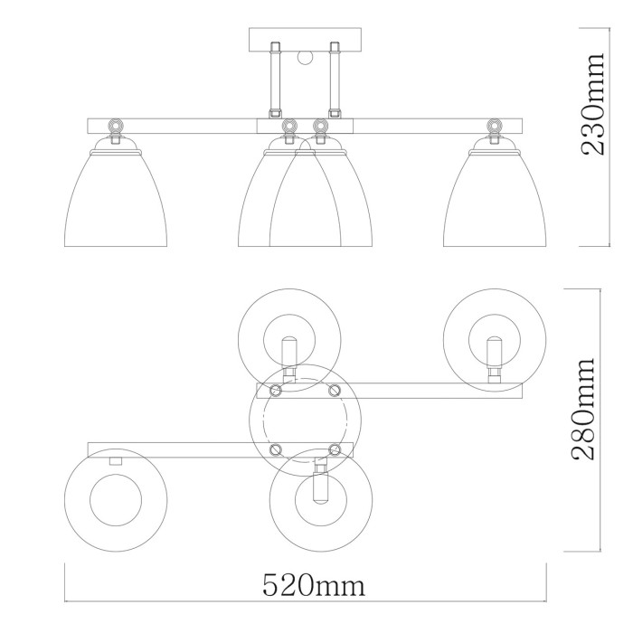 Потолочный светильник De City Tetro Ceiling Lamp 673017204