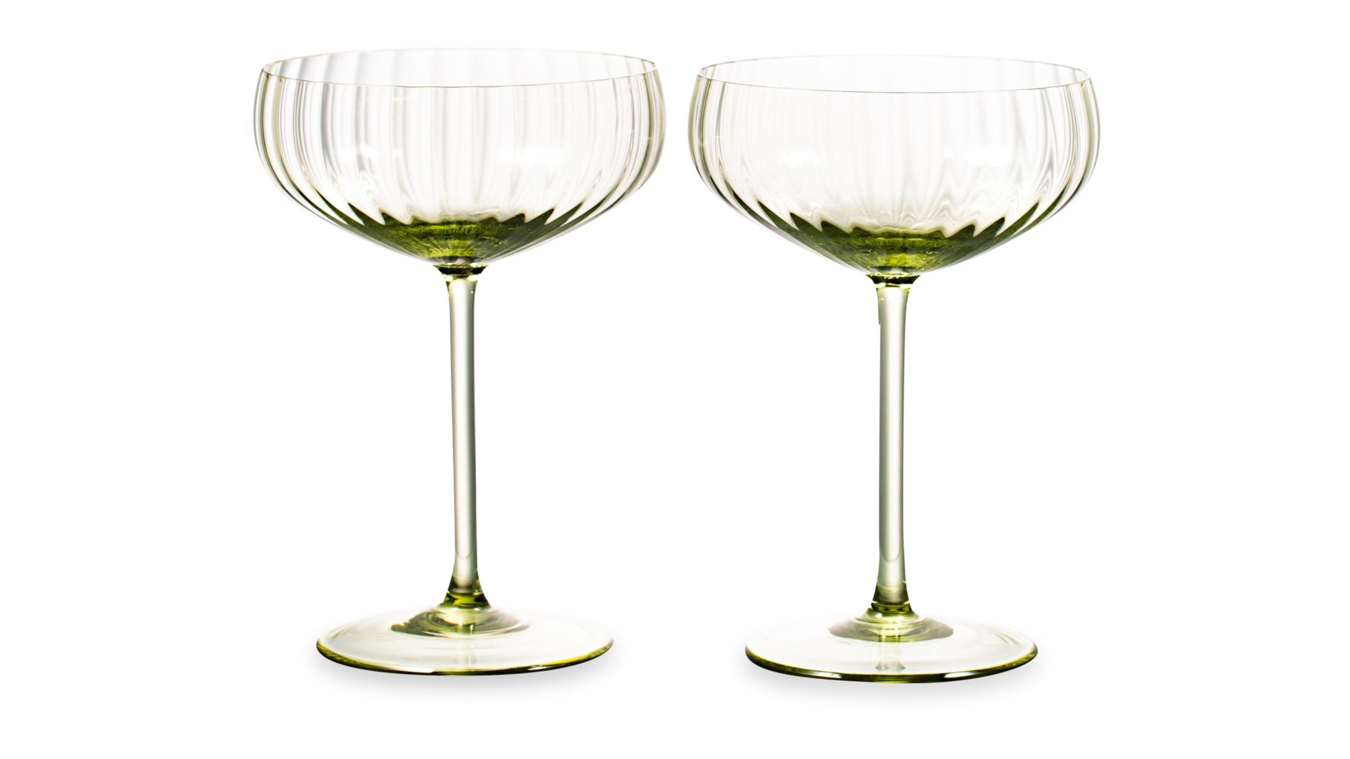2 бокала для шампанского Anna Von Lipa Lyon Champagne Saucer Olive Green Set AVL-622-32