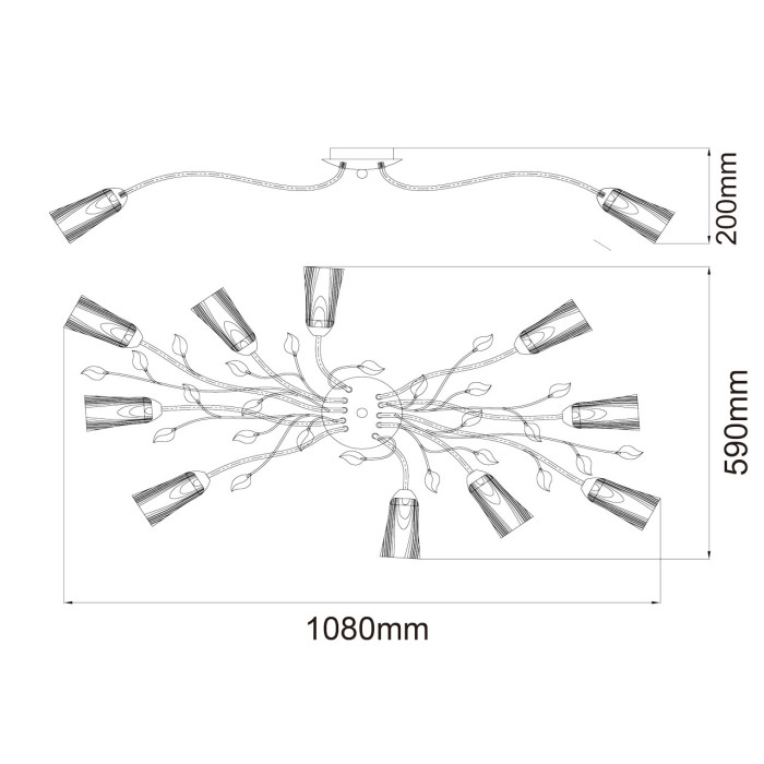 Люстра потолочная MW-Light Delight Ceiling Chandelier 242015510
