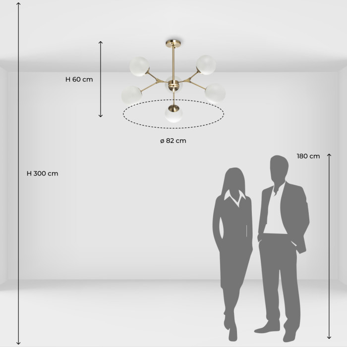 Люстра потолочная De Markt Olivia Ceiling Chandelier 306014006