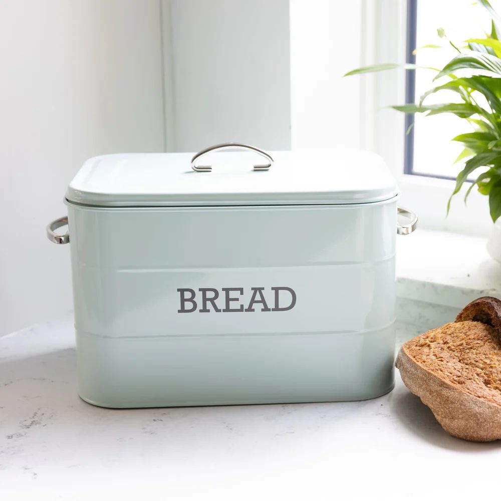 Хлебница KitchenCraft Living Nostalgia Vintage Blue Bread Bin LNBBINBLU
