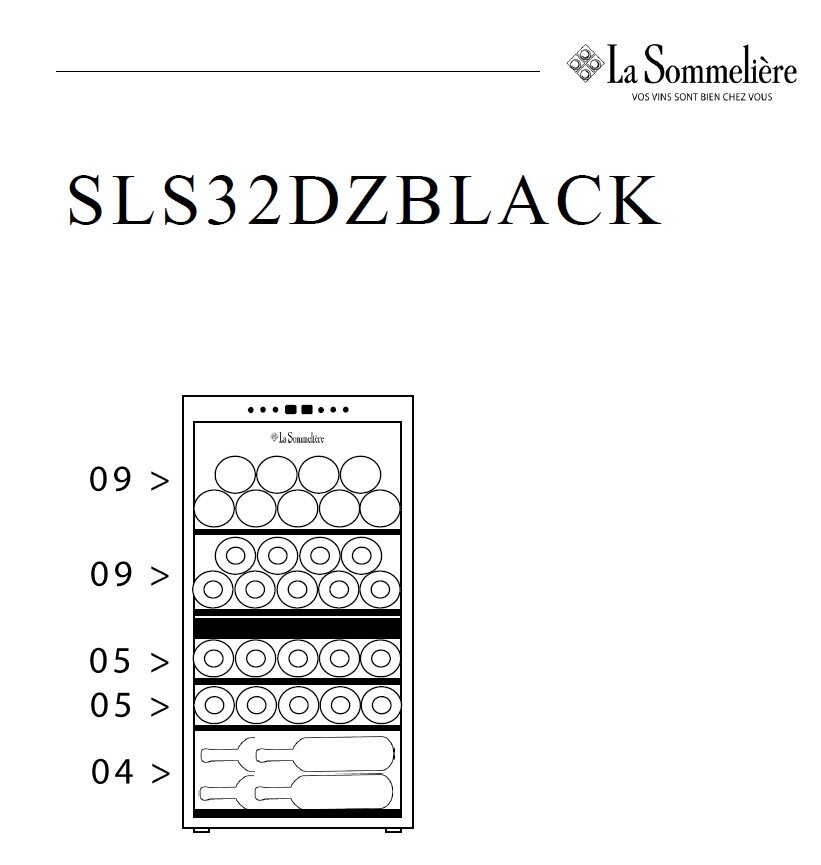 Винный шкаф La Sommeliere SLS32DZBLACK
