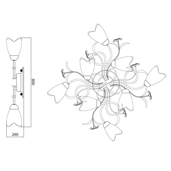 Люстра потолочная MW-Light Aida Ceiling Chandelier 323013708