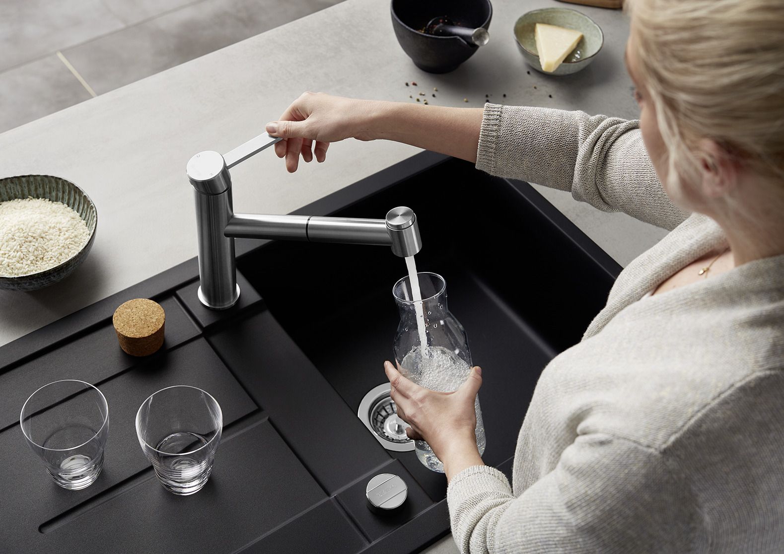 Кухонный смеситель Blanco Ambis-S Stainless Steel 523119