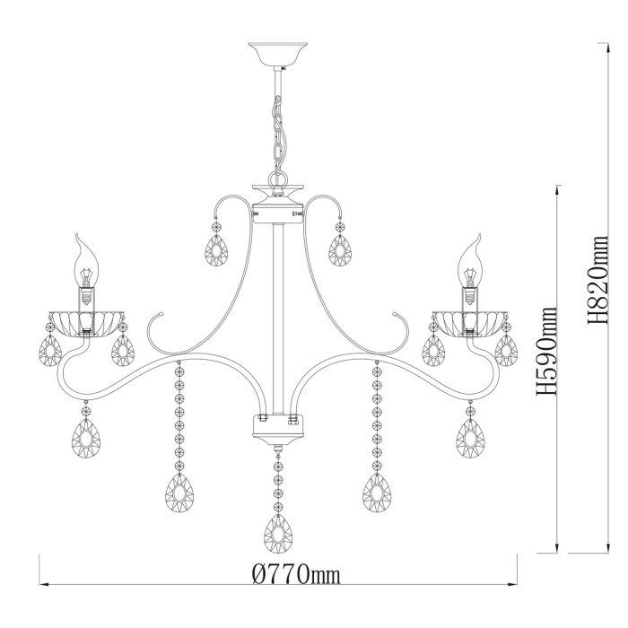 Люстра подвесная De City Candle Hanging Chandelier 683014208