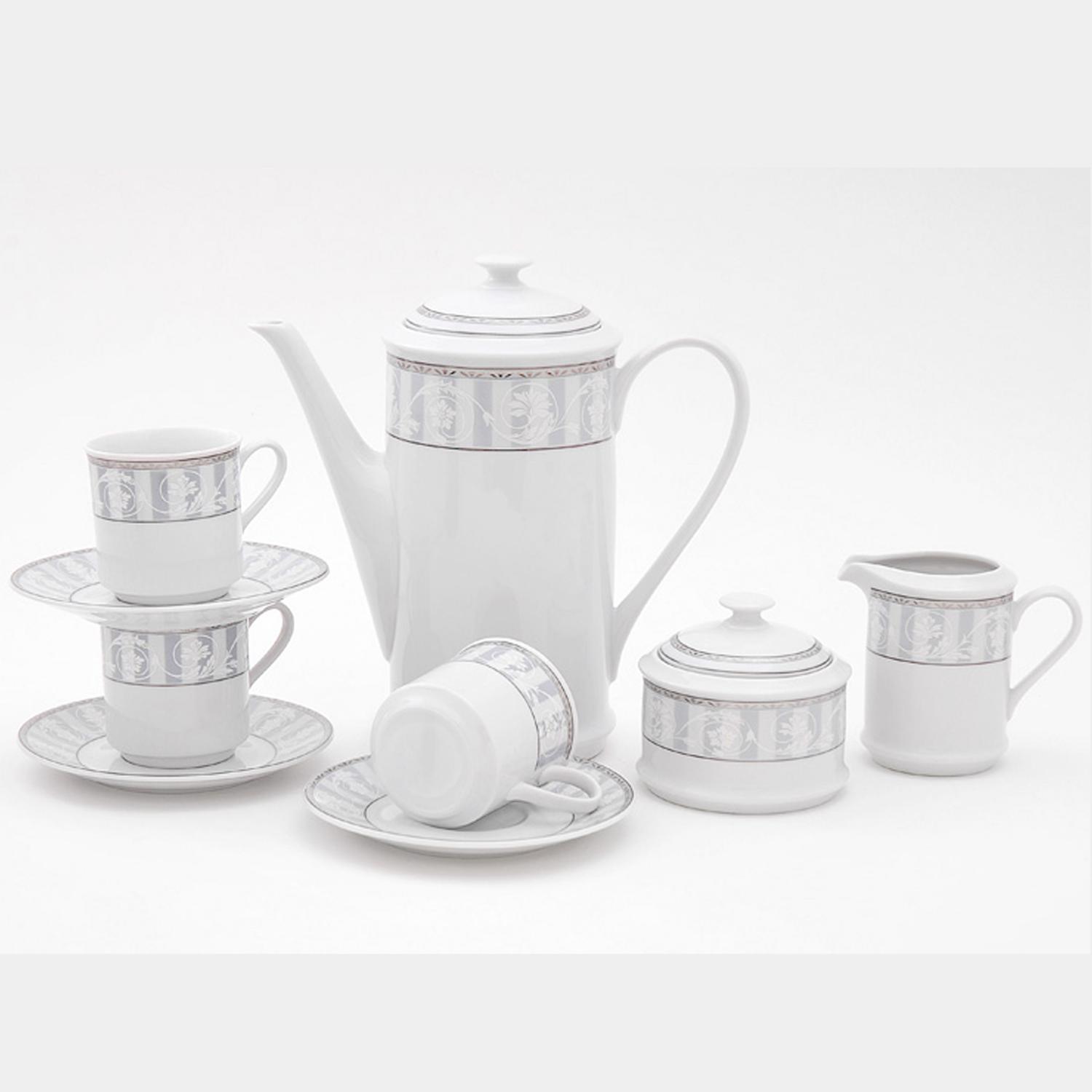Кофейный сервиз Leander Sabina Šedý Ornament 02160714-1013