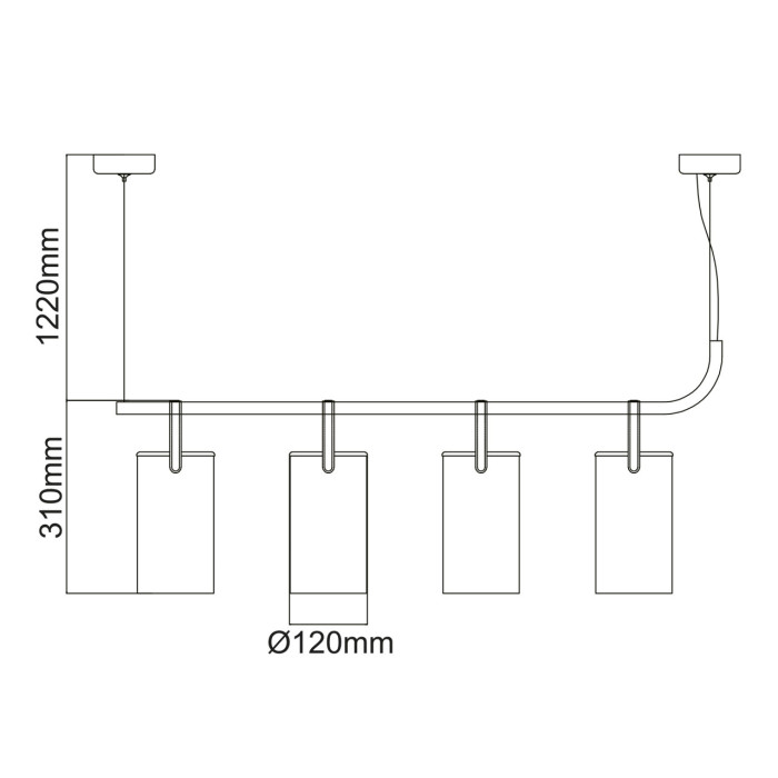 Подвесной светильник De Markt Tetro Pendant Lamp 673014504