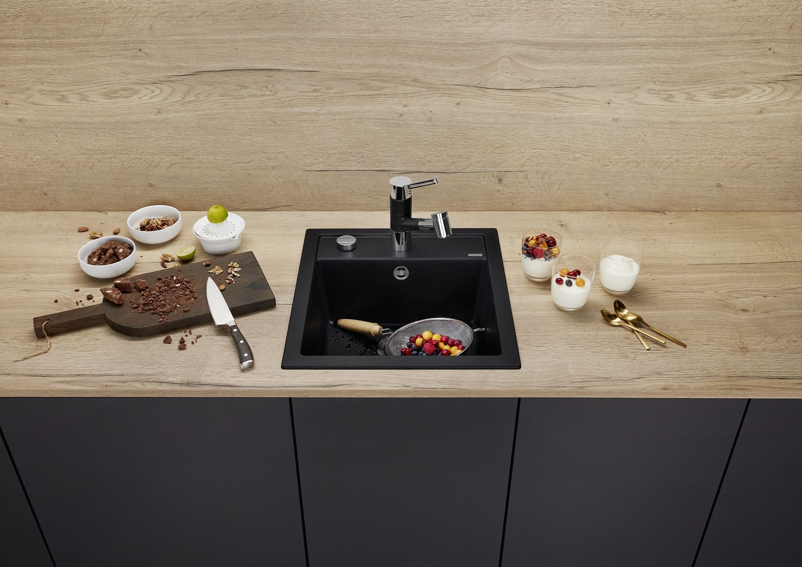 Кухонная мойка Blanco Dalago 45 Silgranit Anthracite 517156