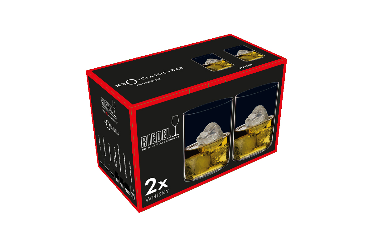 2 стакана для виски RIEDEL O Wine Tumbler Whisky H2O Set 0414/02