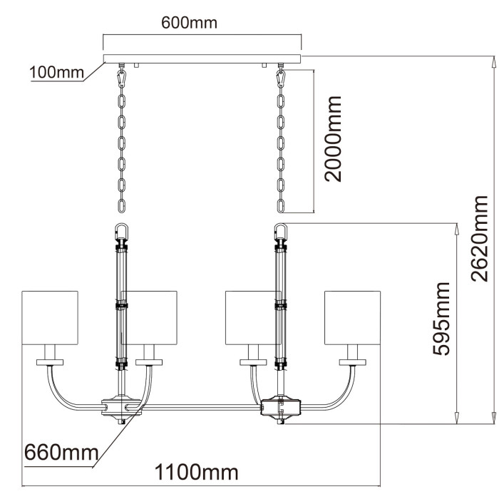 Люстра подвесная Chiaro Palermo Hanging Chandelier 386017108