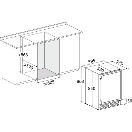 Винный шкаф Temptech Elegance GRN46DW