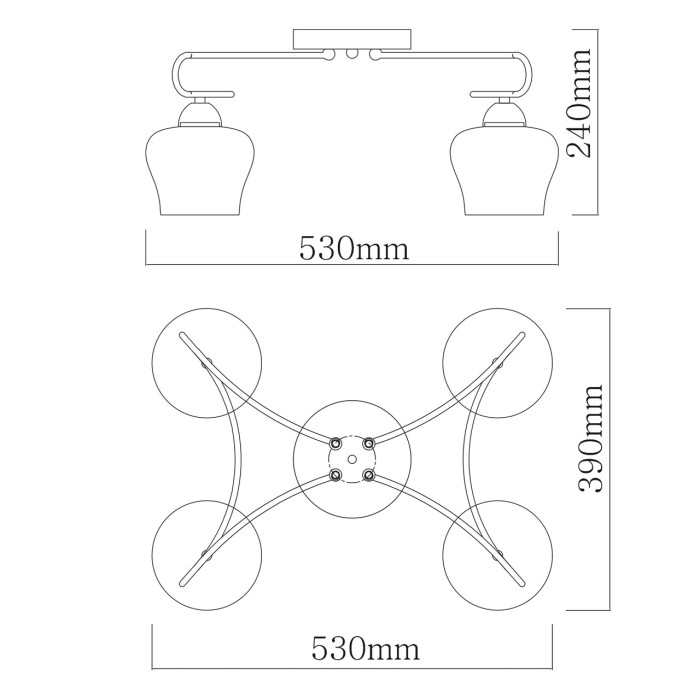 Люстра потолочная De City Alpha Ceiling Chandelier 324017704