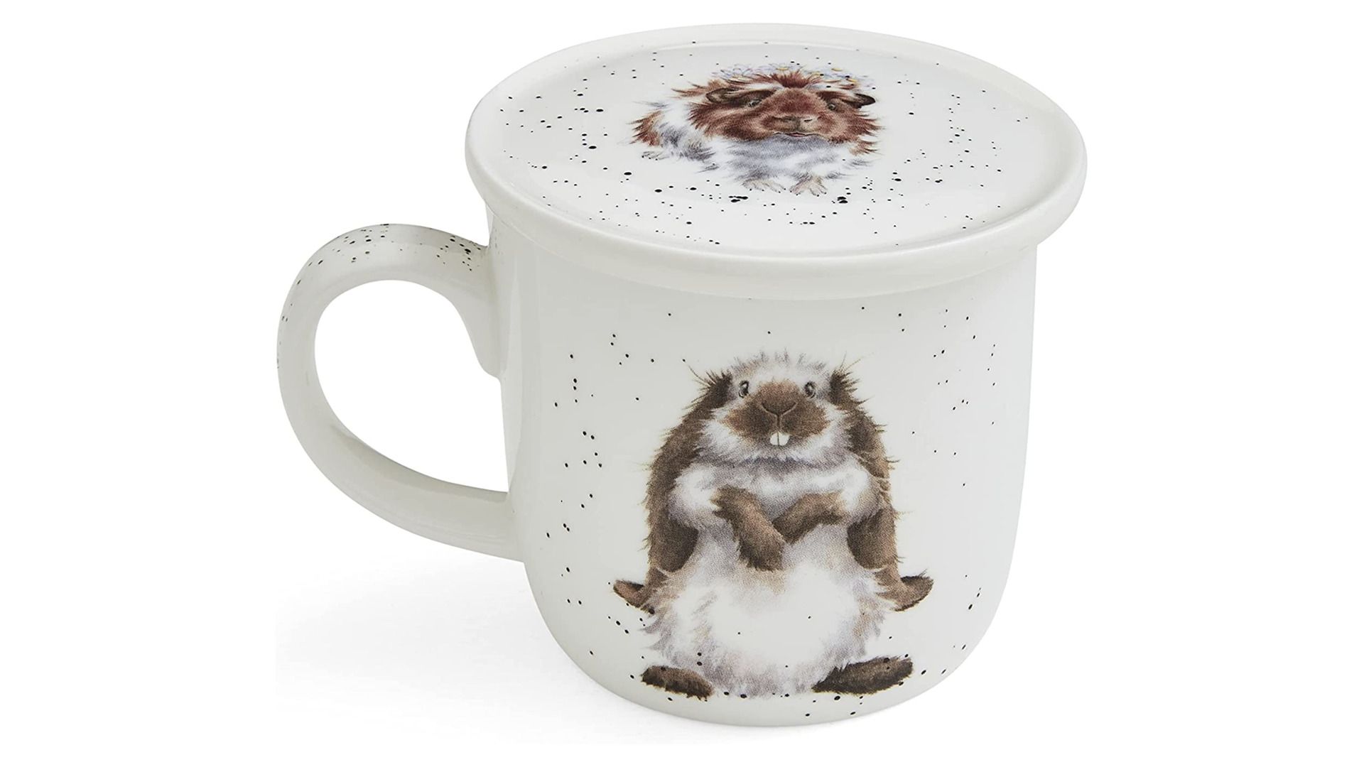 Кружка с подставкой Royal Worcester Wrendale Designs Guinea Pig in the Middle WNQV3943-XG