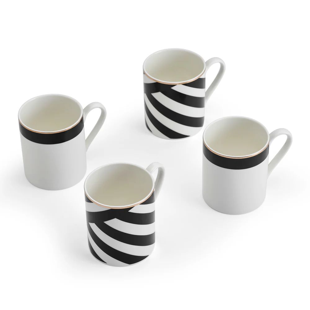 4 кружки KitchenCraft Mikasa Luxe Deco Mugs Set MKLDMUGPK4