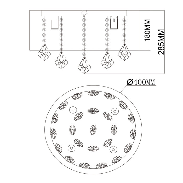 Люстра потолочная MW-Light Jacqueline Ceiling Chandelier 465015904