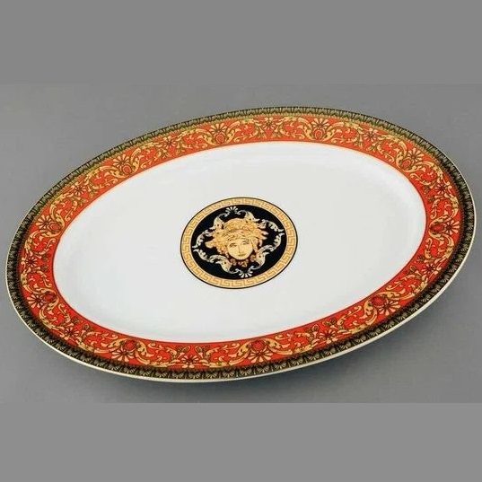 Блюдо овальное Leander Sabina Červená Páska 02111523-0979