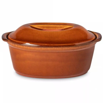 Блюдо с крышкой Casafina Poterie Covered Oval Casserole Caramel (арт. DH251-CAR)