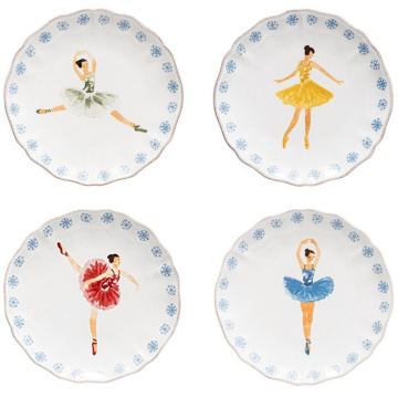 Набор из 4 тарелок Casafina The Nutcracker Bread Plates Set TPS10-WHI