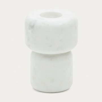 Подсвечник La Forma Signe White Marble Candleholder LF-212350
