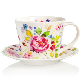 Чашка чайная с блюдцем Dunoon Islay Garden Rose Cup & Saucer 78630241